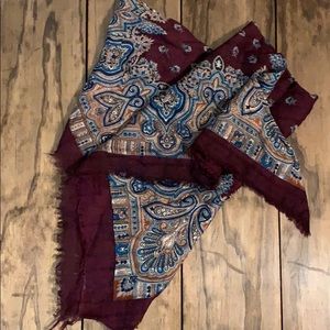 Cute rugged edges paisley square scarf